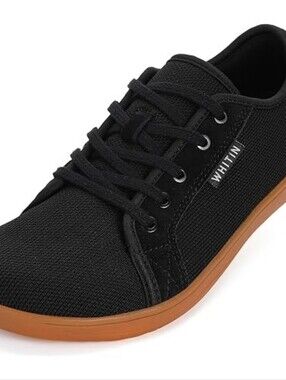 WHITIN Black Canvas Barefoot Sneakers